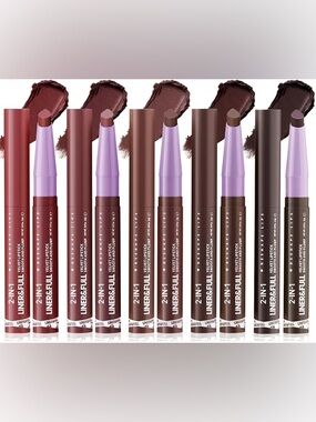 ✨🤎 New - 5pc Lip Liner & Lipstick Set | 2-in-1 Matte Velvet | Brown Nude Shades💋